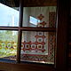 Las cortinas de lino para las casas de la aldea con el bordado de punto de cruz. Interior elements. A-la-russe (a-la-russe). Ярмарка Мастеров.  Фото №6