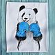 T-shirt painting, original t-shirt, picture on tshirt, a cool pattern, Panda bear, art
