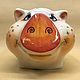 Piggy Banks: Pig Winter Village. Piggy Bank. Creative workshop Cheerful porcelain. Online shopping on My Livemaster.  Фото №2