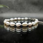 Украшения handmade. Livemaster - original item Elegant bracelet made of natural white pearls. Handmade.