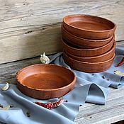 Глиняная кеци-кастрюля для плиты и духовки с орнаментом колоски