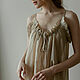 Amelie chemise made of beige silk cambric. Nightdress. Delicate Clothing Store (Daria). Online shopping on My Livemaster.  Фото №2