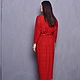 Order Dress red knit faux suede. Voielle. Livemaster. . Dresses Фото №3