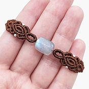 Украшения handmade. Livemaster - original item Labrador Bracelet Natural Stone Brown Thin Bracelet. Handmade.