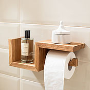 Для дома и интерьера handmade. Livemaster - original item The toilet paper holder with shelf. Handmade.