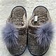Felt felted slippers with Arctic fox. Slippers. Warm gift. Online shopping on My Livemaster.  Фото №2