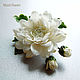 Barrette 'White chrysanthemum' made of polymer clay. Hairpins. Mozza-Flowers. My Livemaster. Фото №6