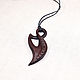 Order Pendant-Amulet made of wood ' Fishing hook'. OakForest Wooden Jewelry. Livemaster. . Pendant Фото №3