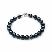 Украшения handmade. Livemaster - original item Pearl bracelet, Black pearl bracelet New Year Winter. Handmade.