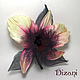 Orchid brooch, fabric Flowers, silk flowers. Flowers. Dizani. Online shopping on My Livemaster.  Фото №2