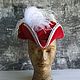 Red Tricorn hat ' Bathilda». Carnival Hats. Felt Hats Shop. Online shopping on My Livemaster.  Фото №2