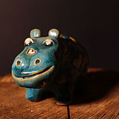 Для дома и интерьера handmade. Livemaster - original item Figurine. Turquoise behemoth in colorful hearts. Handmade.
