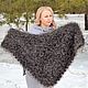 scarves: Curly down scarf knitted handmade, Kerchiefs, Urjupinsk,  Фото №1