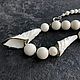 Chaika Necklace. Handmade porcelain and white coral, Necklace, Moscow,  Фото №1