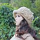Hat Cloche 'Olga'with a flower brooch made of jute. Hats1. Ekostil. My Livemaster. Фото №6