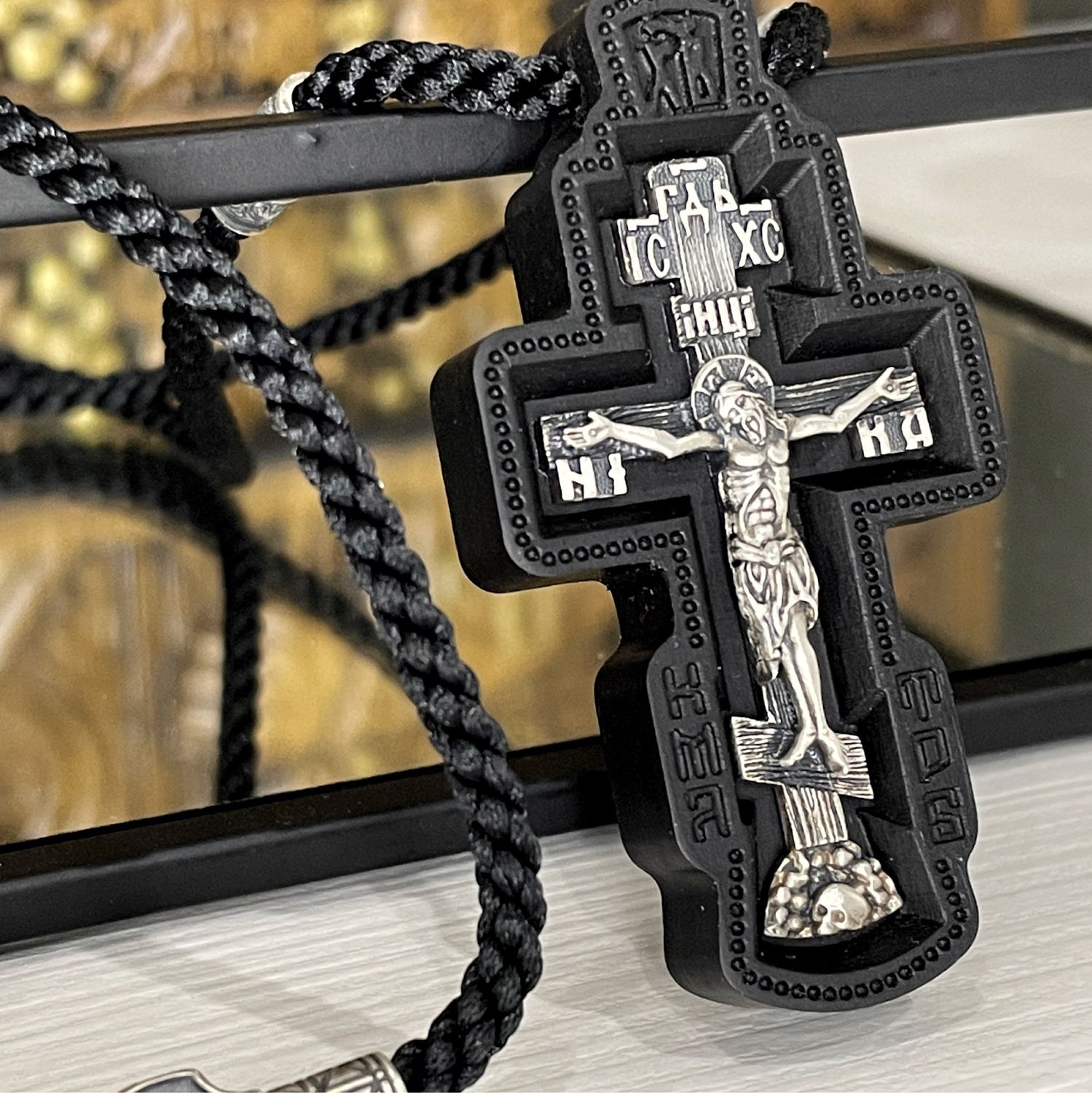 Крест серебро с деревом. Православный мужской крест нательный, Крестик, Кострома,  Фото №1