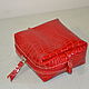 Cosmetic bag 'Red crocodile'. Beauticians. J.P.-Handmade Designer Bags. Online shopping on My Livemaster.  Фото №2