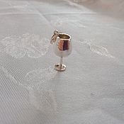 Украшения handmade. Livemaster - original item Bracelet pendant, glass(wine glass)for wine, 925 silver gold. Handmade.