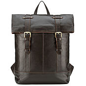 Сумки и аксессуары handmade. Livemaster - original item Benjamin leather backpack (dark brown). Handmade.