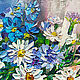 Painting of daisies and cornflowers 'The Play of Light' in oil. Pictures. Svetlana Samsonova. My Livemaster. Фото №5