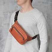Сумки и аксессуары handmade. Livemaster - original item Men`s waist bag 