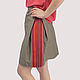Cotton skirt with stripes short khaki. Skirts. Yana Levashova Fashion. Online shopping on My Livemaster.  Фото №2