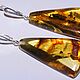 Long stick earrings made of natural amber. Earrings. podaro4ek22. My Livemaster. Фото №5
