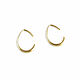 Earrings small oval 'Tenderness' gold ring earrings, Earrings, Moscow,  Фото №1