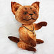 Cat. Red cat Teddy with a glass pendant, Teddy Toys, Kamensk-Uralsky,  Фото №1