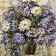 Asters, interior painting, oil abstraction, Pictures, Asha,  Фото №1