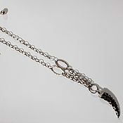 Украшения handmade. Livemaster - original item Silver necklace with enamel and cubic zirconia. Handmade.