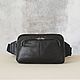 Men's leather waist bag ' Oscar '(Black). Men\'s bag. DragonBags - Men's accessories. Online shopping on My Livemaster.  Фото №2