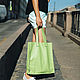 Сумка кожаная женская салатовая, Классическая сумка, Москва,  Фото №1