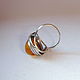 Amber Ring Natural Amber Nickel Silver Plating size. 19 USSR. Vintage ring. Aleshina. My Livemaster. Фото №5