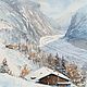 Watercolor painting 'Austrian Alps.', Pictures, Moscow,  Фото №1