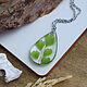 Transparent drop pendant with a real leaf in resin. Pendant. OrlovaResinJewelry. My Livemaster. Фото №4