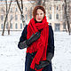 Order Red scarf with tassels. SweetMarket (sweetmarket). Livemaster. . Scarves Фото №3