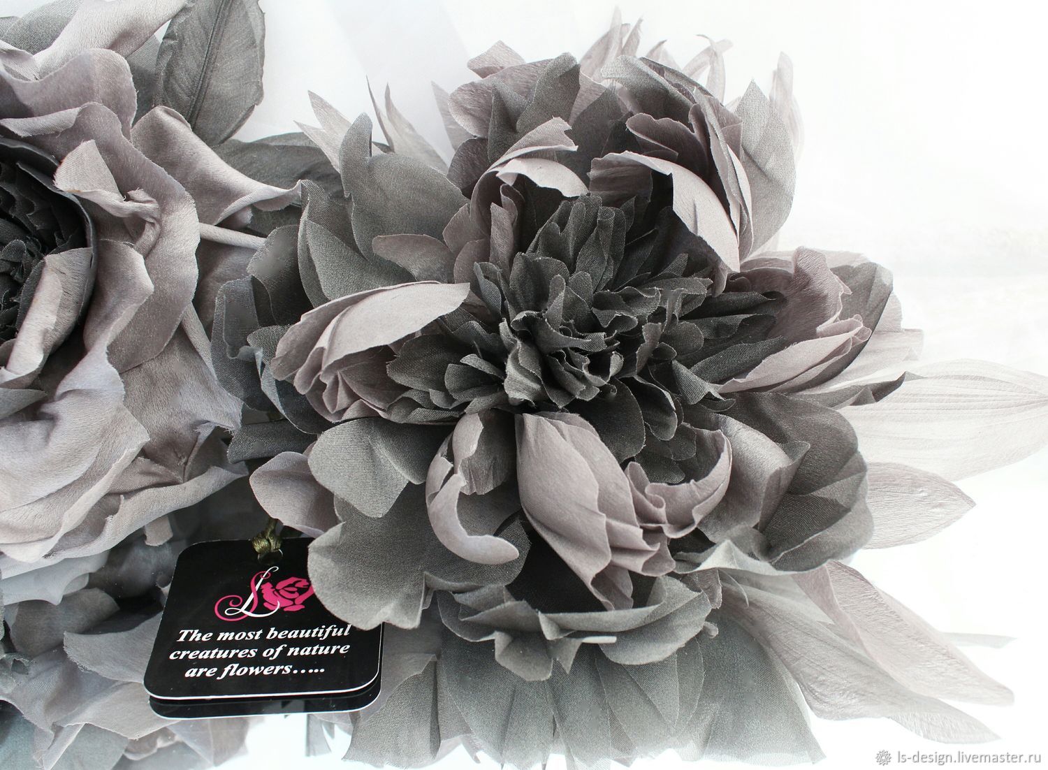 Шелковый пион , Королевский. Цветок из ткани в интернет-магазине на ...