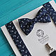 Bow tie and suspenders Mexican / dark blue butterfly tie, suspenders, Butterflies, Moscow,  Фото №1