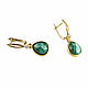 Malachite earrings, malachite earrings, green stone earrings. Earrings. Irina Moro. My Livemaster. Фото №6