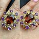Кольцо с ярким осенним турмалином 13х10 мм-3,12ct. Кольца. GoldenFlower. Ярмарка Мастеров.  Фото №4