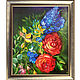 Painting: rose and hyacinth flowers 'AWAKENING. Morning'. Pictures. Art-terapiya Iriny Churinoj (irina-churina). Ярмарка Мастеров.  Фото №4