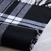 Аксессуары handmade. Livemaster - original item Black and white warm men`s plaid scarf PLATKOFF. Handmade.