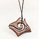 Pendant-Amulet made of wood 'Manta' (amazaku). Pendant. OakForest Wooden Jewelry. Online shopping on My Livemaster.  Фото №2