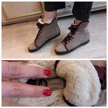 Винтаж ручной работы. Ярмарка Мастеров - ручная работа Винтаж: Lanvin   (Париж) Премиум высокие  кеды   ( ботинки)на нат меху. Handmade.