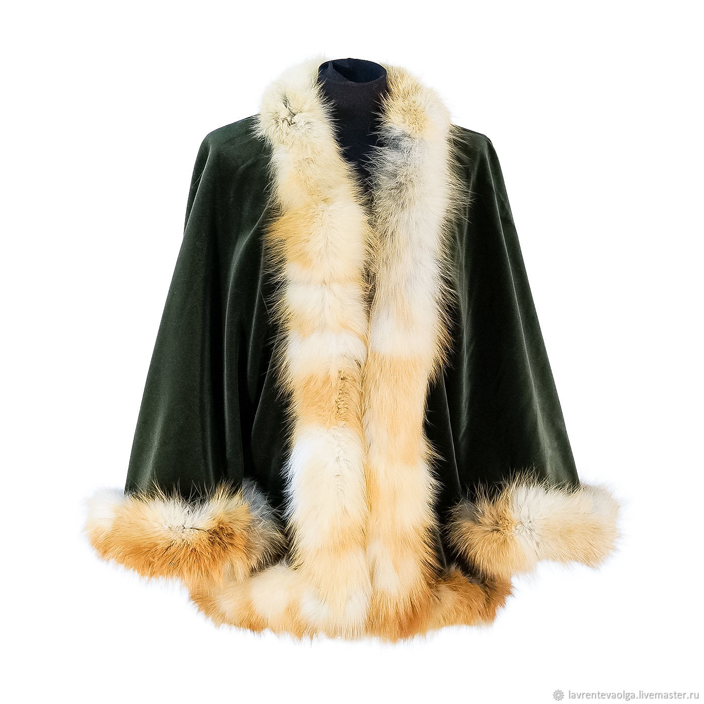 Velvet short coat with Fox fur, Coats, Moscow,  Фото №1
