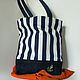 Комбинированные сумки «Морской бриз» (Hand Made), Сумка-шоппер, Москва,  Фото №1