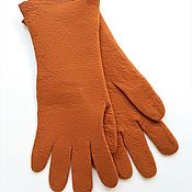 Аксессуары handmade. Livemaster - original item Merino felted gloves Cinnamon. Handmade.