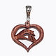 Wooden heart pendant for mother, Pendants, Vladimir,  Фото №1