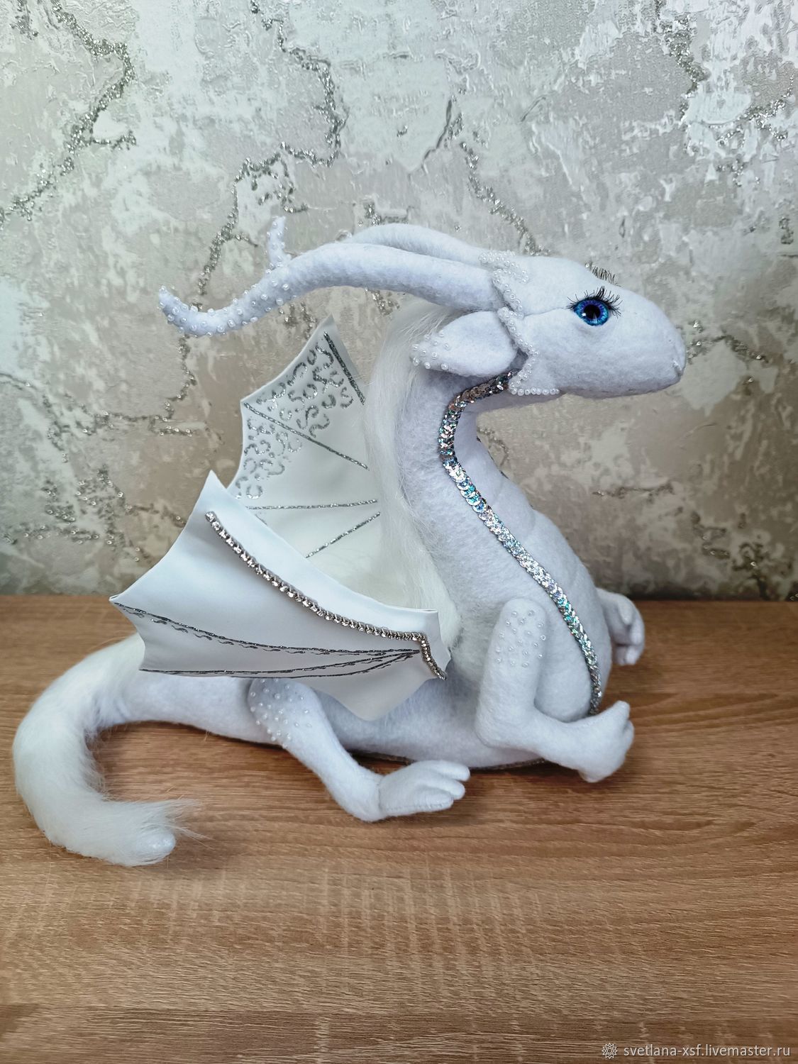 Soft toys: White dragon, Stuffed Toys, Cheboksary,  Фото №1